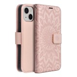 Flipové pouzdro MEZZO Book case pro Xiaomi Redmi Note 15 Pro+ 5G, mandala rose gold