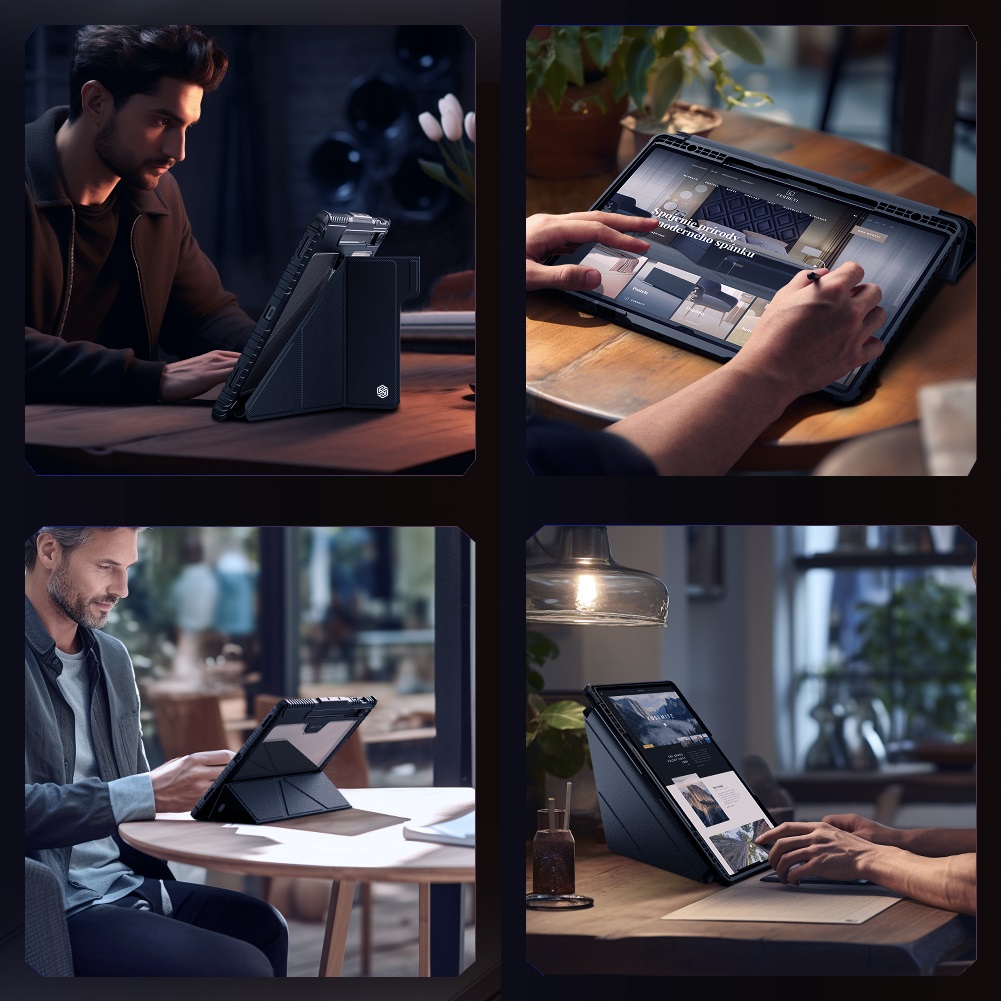 Nillkin Bumper PRO Protective Stand Case Multi-angle pro Samsung Galaxy Tab S9 Ultra/S10 Ultra Black