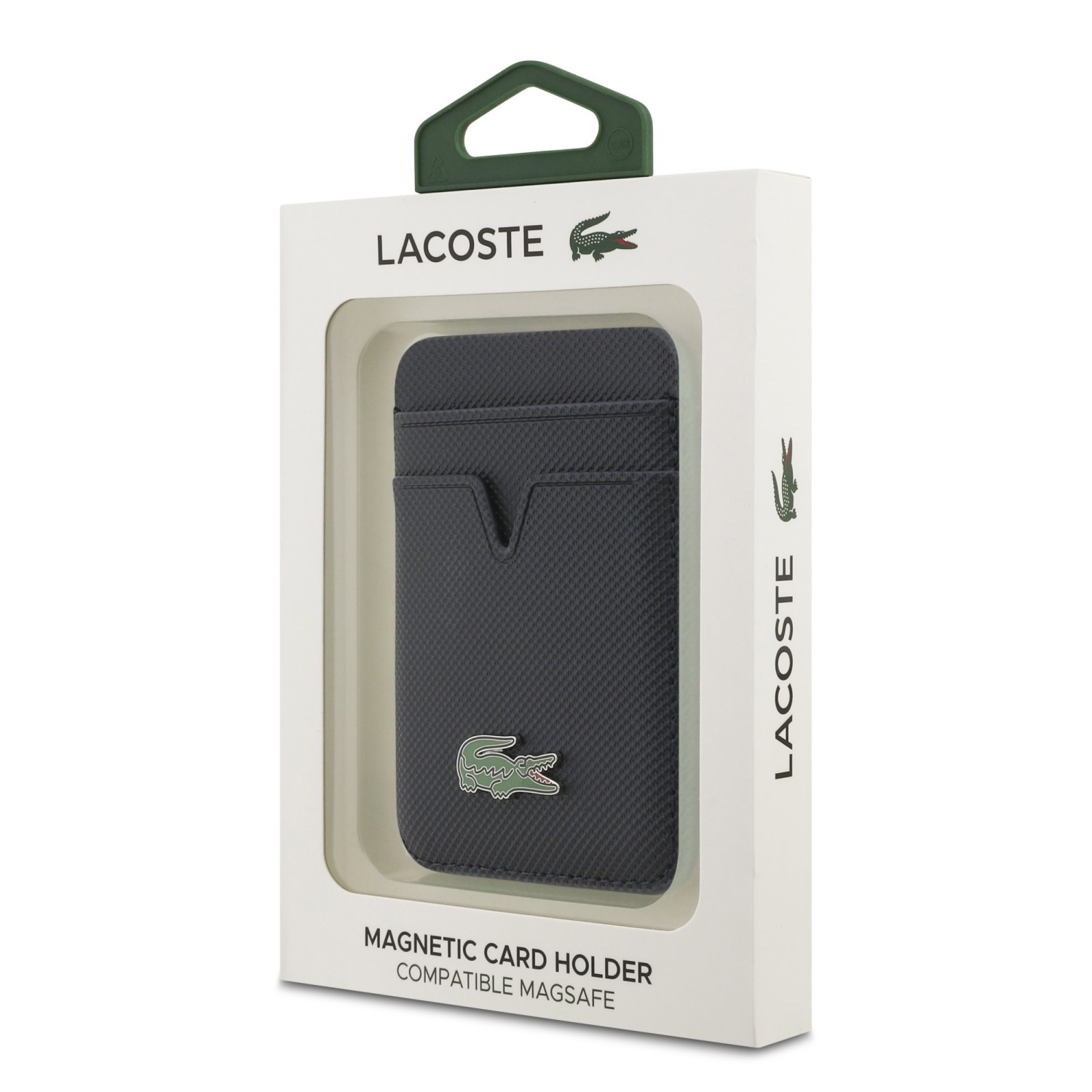 Lacoste PU Iconic Petit Pique MagSafe Peněženka Navy