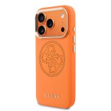 Guess PU Perforated 4G Zadní Kryt pro iPhone 17 Pro Max Orange