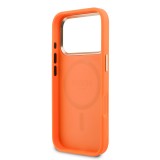 Guess PU Perforated 4G Zadní Kryt pro iPhone 17 Pro Max Orange