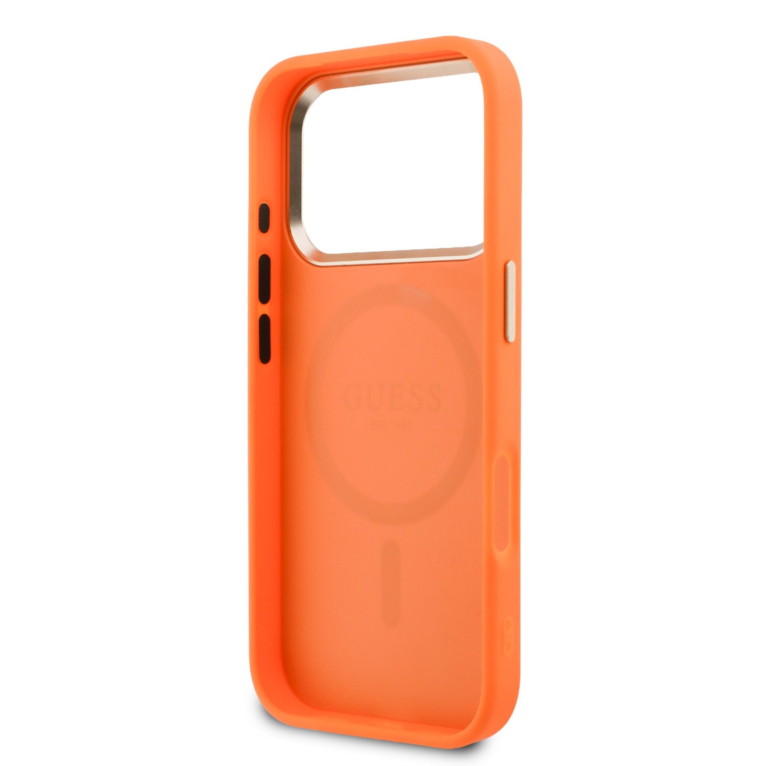 Guess PU Perforated 4G Zadní Kryt pro iPhone 17 Pro Max Orange