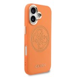 Guess PU Perforated 4G Zadní Kryt pro iPhone 17 Orange