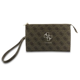 Guess PU 4G Metal Logo Taška na Telefon Brown