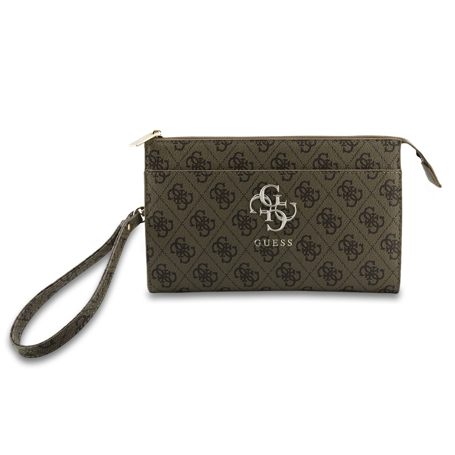 Guess PU 4G Metal Logo Taška na Telefon Brown