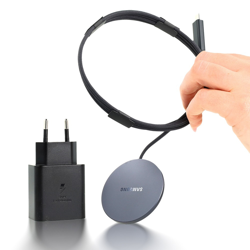 Samsung Magnetická Bezdrátová Rychlonabíječka 25W EP-P2900TBE Dark Grey + Adaptér 45w