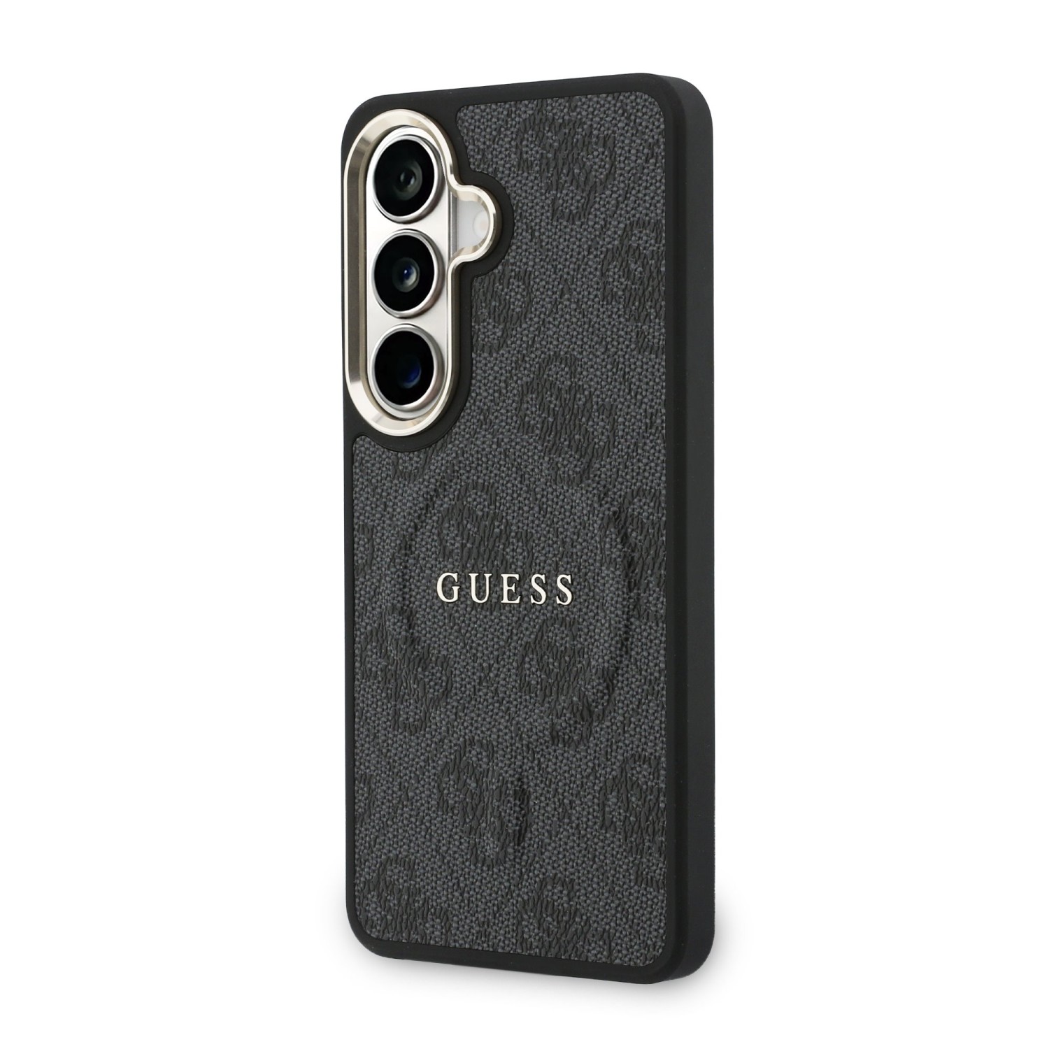 Guess PU Leather 4G Gold Frame Magnetic Zadní Kryt pro Samsung Galaxy S26 Black