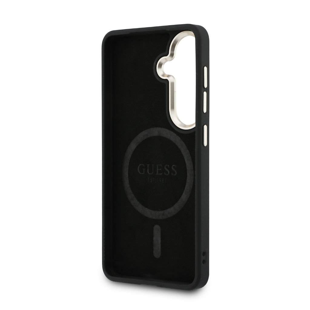 Guess PU Leather 4G Gold Frame Magnetic Zadní Kryt pro Samsung Galaxy S26 Brown