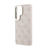 Guess PU Leather 4G Gold Frame Magnetic Zadní Kryt pro Samsung Galaxy S26 Ultra Pink