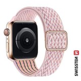 Swissten řemínek pro Apple Watch nylonový 42 / 44 / 45 / 49 mm, růžová (se sponou)