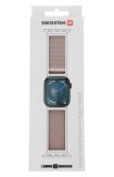 Swissten řemínek pro Apple Watch nylonový 38 / 40 / 41 mm, růžovo zlatá (se sponou)