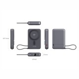 SWISSTEN POWER BANK MagSafe Qi2 10000 mAh 15W S INTEGROVANÝM KABELEM USB-C ČERNÁ