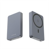 SWISSTEN POWER BANK FUSION 10000 mAh S NABÍJENÍM APPLE WATCH (kompatibilní s MagSafe) STŘÍBRNÁ