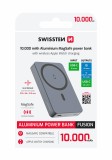 SWISSTEN POWER BANK FUSION 10000 mAh S NABÍJENÍM APPLE WATCH (kompatibilní s MagSafe) STŘÍBRNÁ