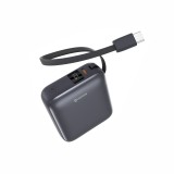 SWISSTEN POWER BANK SPACE 10000 mAh, 35W S INTEGROVANÝM KABELEM USB-C STŘÍBRNÁ