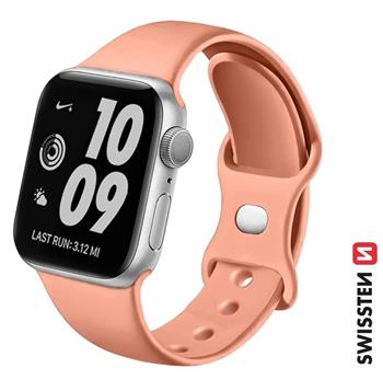 Swissten řemínek pro Apple Watch silikonový 38 / 40 / 41 mm, oranžovo růžová