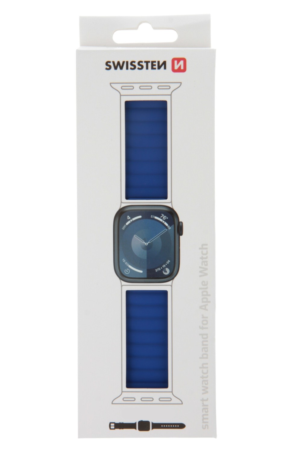 Swissten řemínek pro Apple Watch silikonový - magnetic 38 / 40 / 41 mm, modro černá
