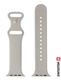 Swissten řemínek pro Apple Watch silikonový 38 / 40 / 41 mm, kamenně šedá