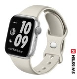 Swissten řemínek pro Apple Watch silikonový 42 / 44 / 45 / 49 mm, kamenně šedá