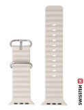 Swissten řemínek pro Apple Watch silikonový marine straps 42 / 44 / 45 / 49 mm, kamenně šedá