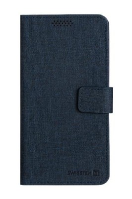 Flipové púzdro SWISSTEN LIBRO UNI BOOK II L, tmavo modrá (150 x 71 mm)