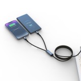 Nabíjecí kabel 2v1 Swissten 2v1 100W USB-C / USB-C + lightning 1,5m černá