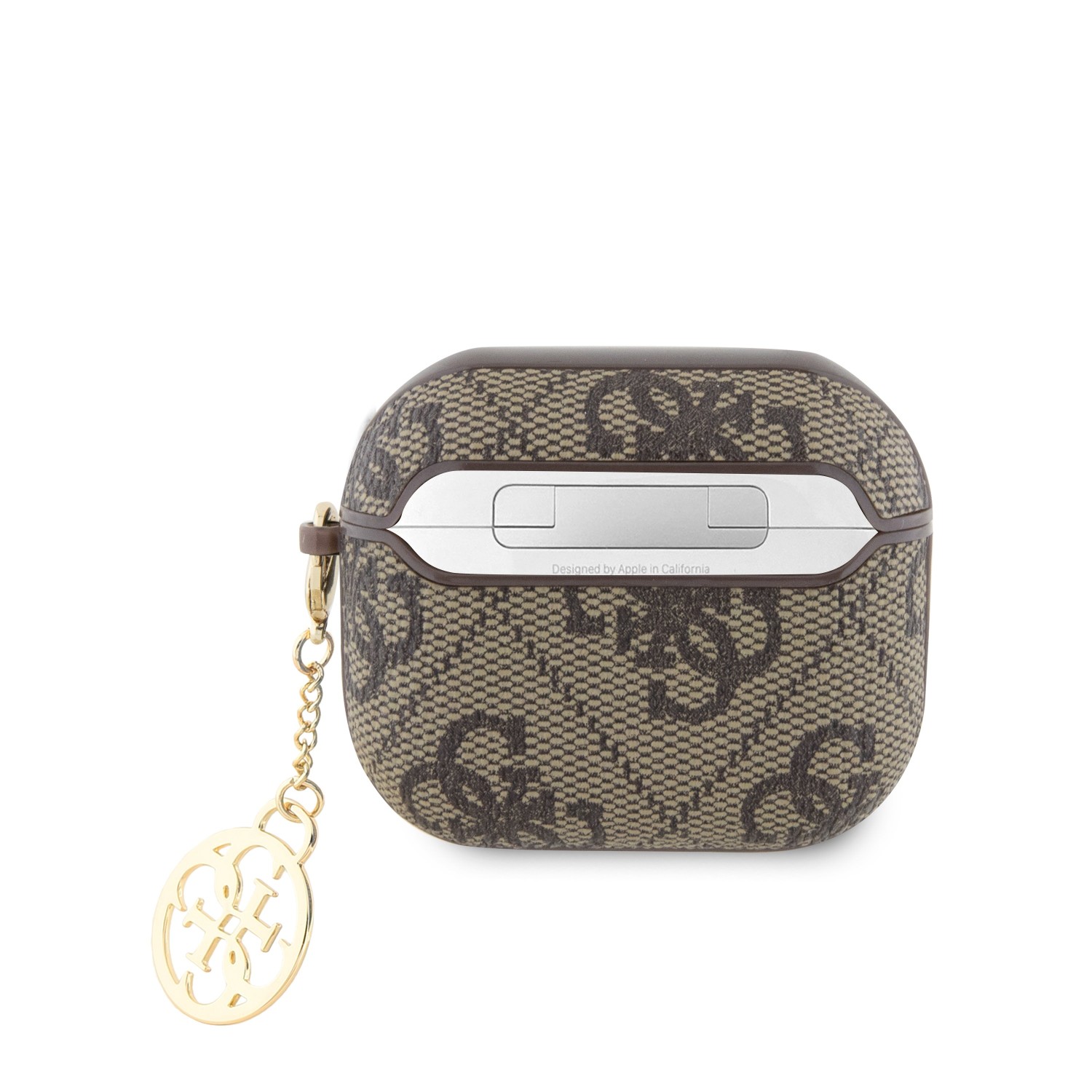 Guess 4G PU Charm Pouzdro pro AirPods 3 Brown