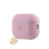 Guess Saffiano 4G Charm Pouzdro pro AirPods Pro 2 Pink