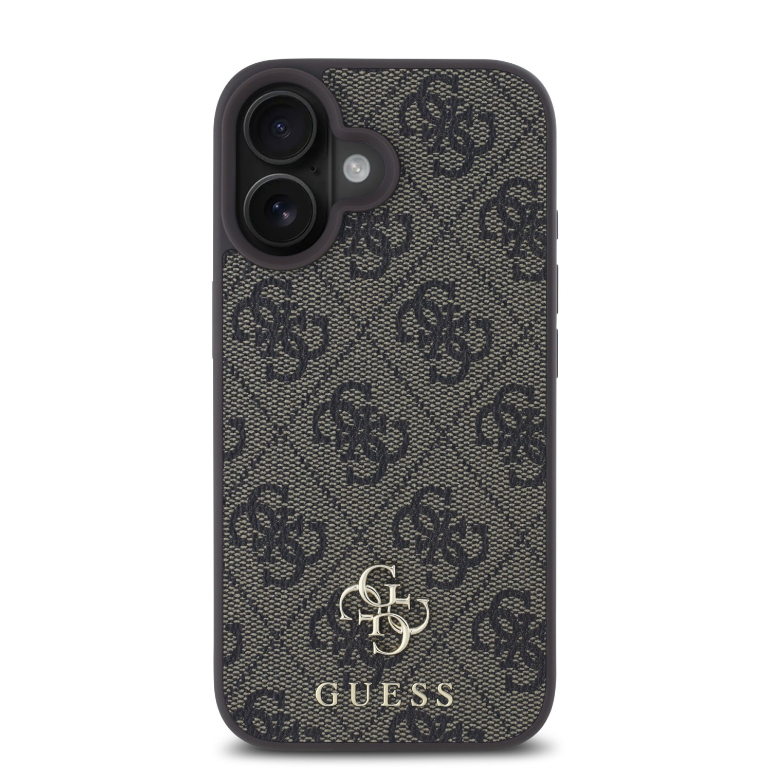Guess PU 4G Small Metal Logo MagSafe Zadní Kryt pro iPhone 16 Plus Brown