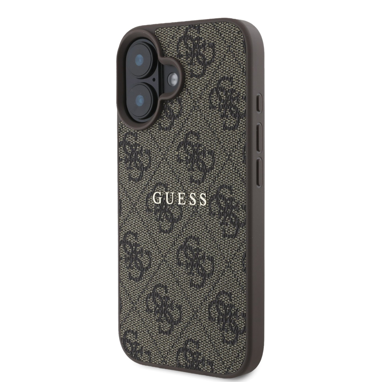 Guess PU 4G Classic Logo MagSafe Zadní Kryt pro iPhone 16 Plus Brown