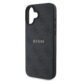 Guess PU 4G Classic Logo MagSafe Zadní Kryt pro iPhone 16 Plus Black