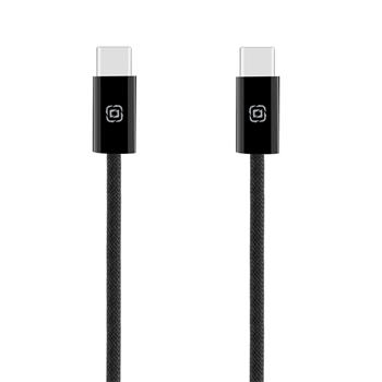 OBAL:ME Super Fast USB-C/USB-C pletený kabel 100W 2m, černá