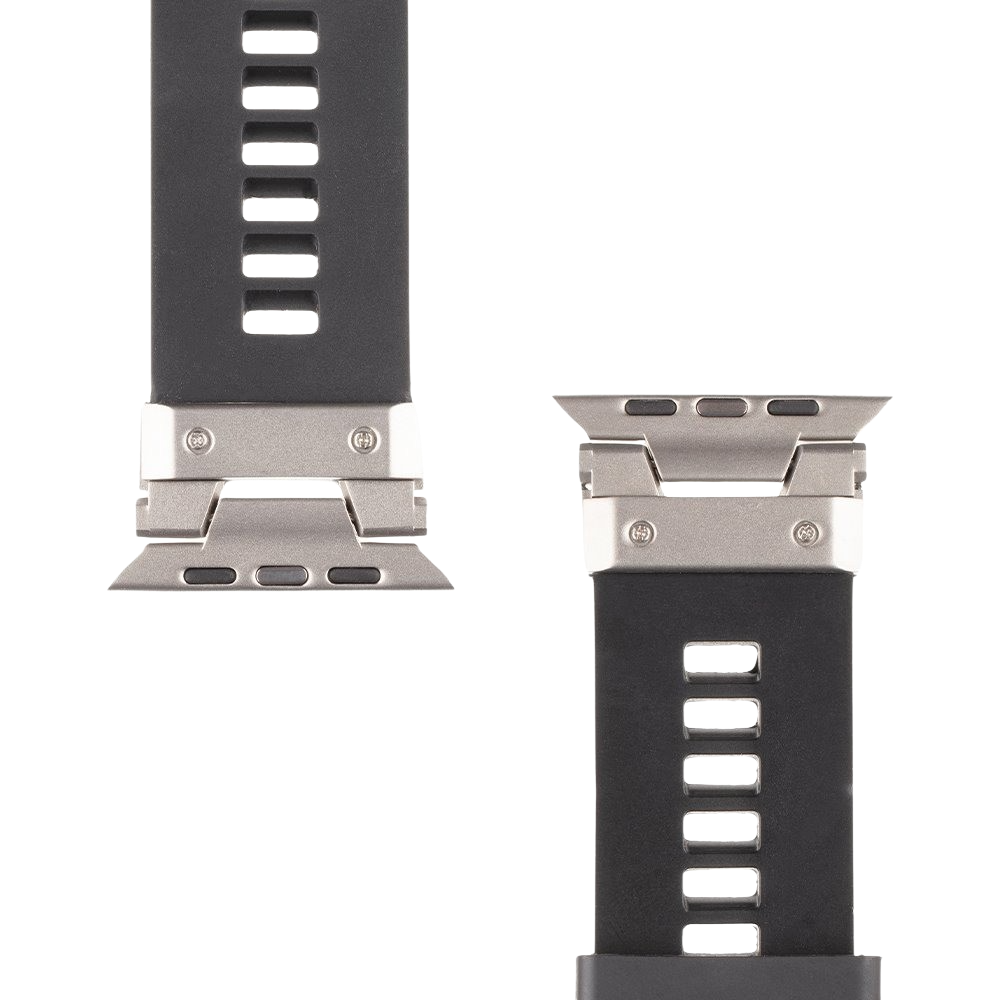 Tactical Tough Band pro Apple Watch Ultra Black/Silver