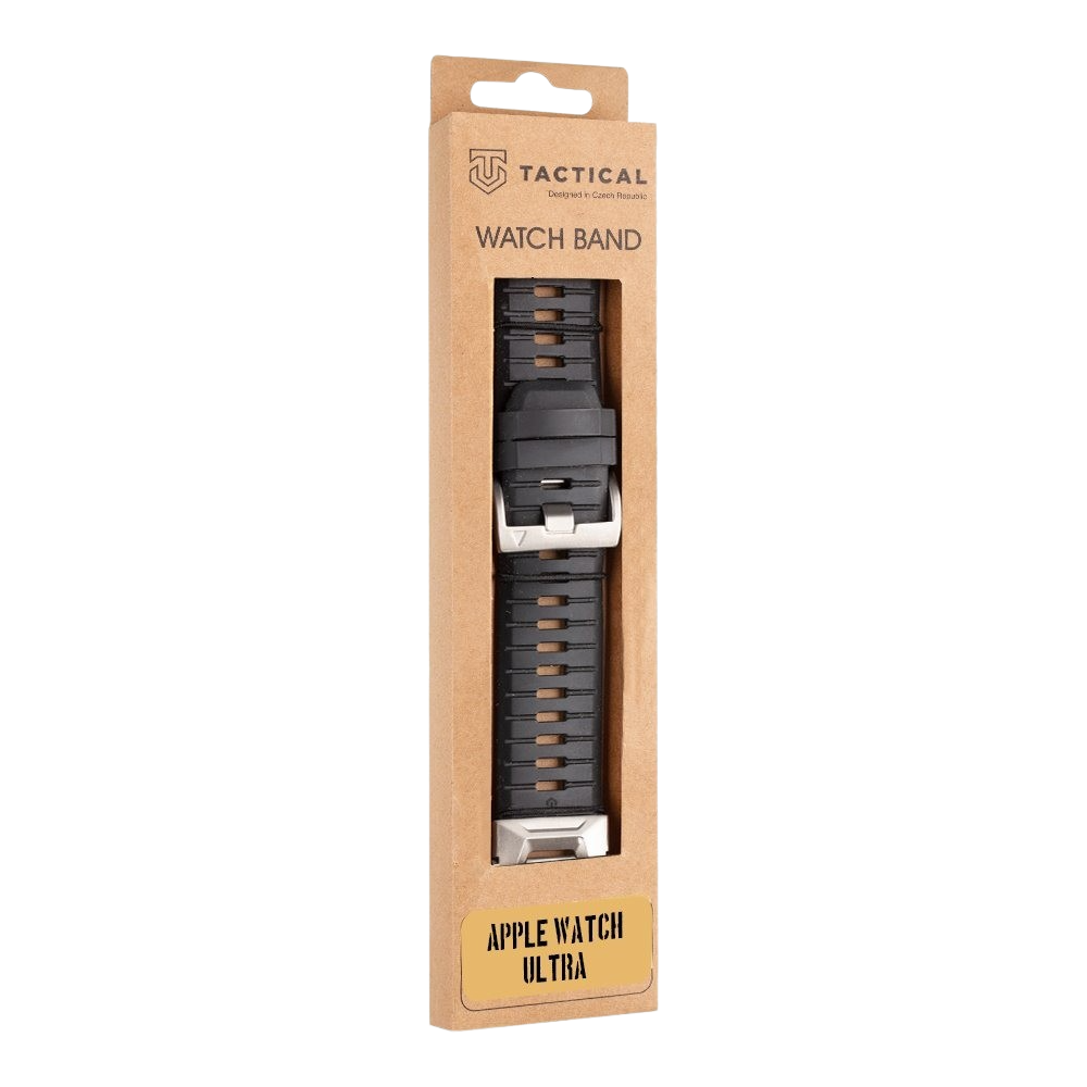 Tactical Tough Band pro Apple Watch Ultra Black/Silver