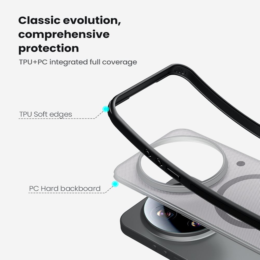 Nillkin Super Frosted PRO Magnetic Zadní Kryt pro Xiaomi 17 Ultra Transparent Black