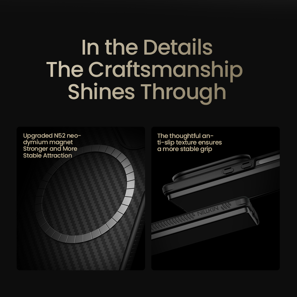 Nillkin CarboProp Aramid Magnetic Zadní Kryt pro Samsung Galaxy Z Fold 7 Black