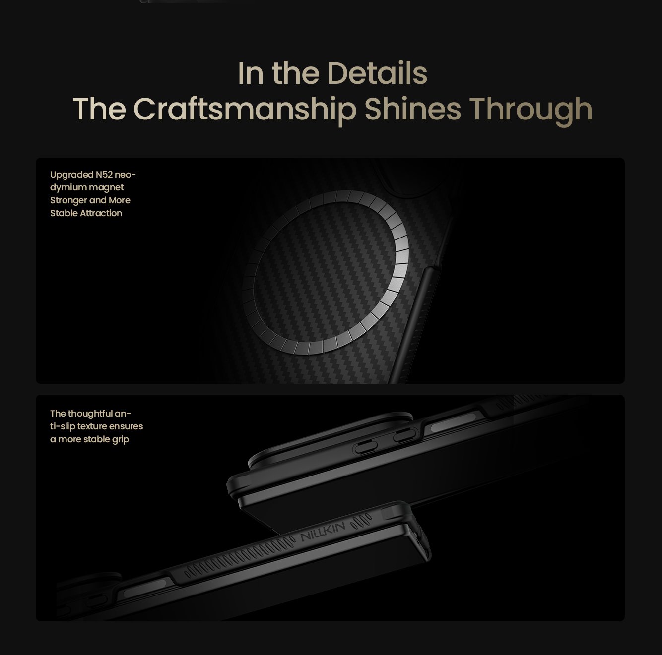 Nillkin CarboProp Aramid Magnetic Pen Slot Zadní Kryt pro Samsung Galaxy Z Fold 7 Black