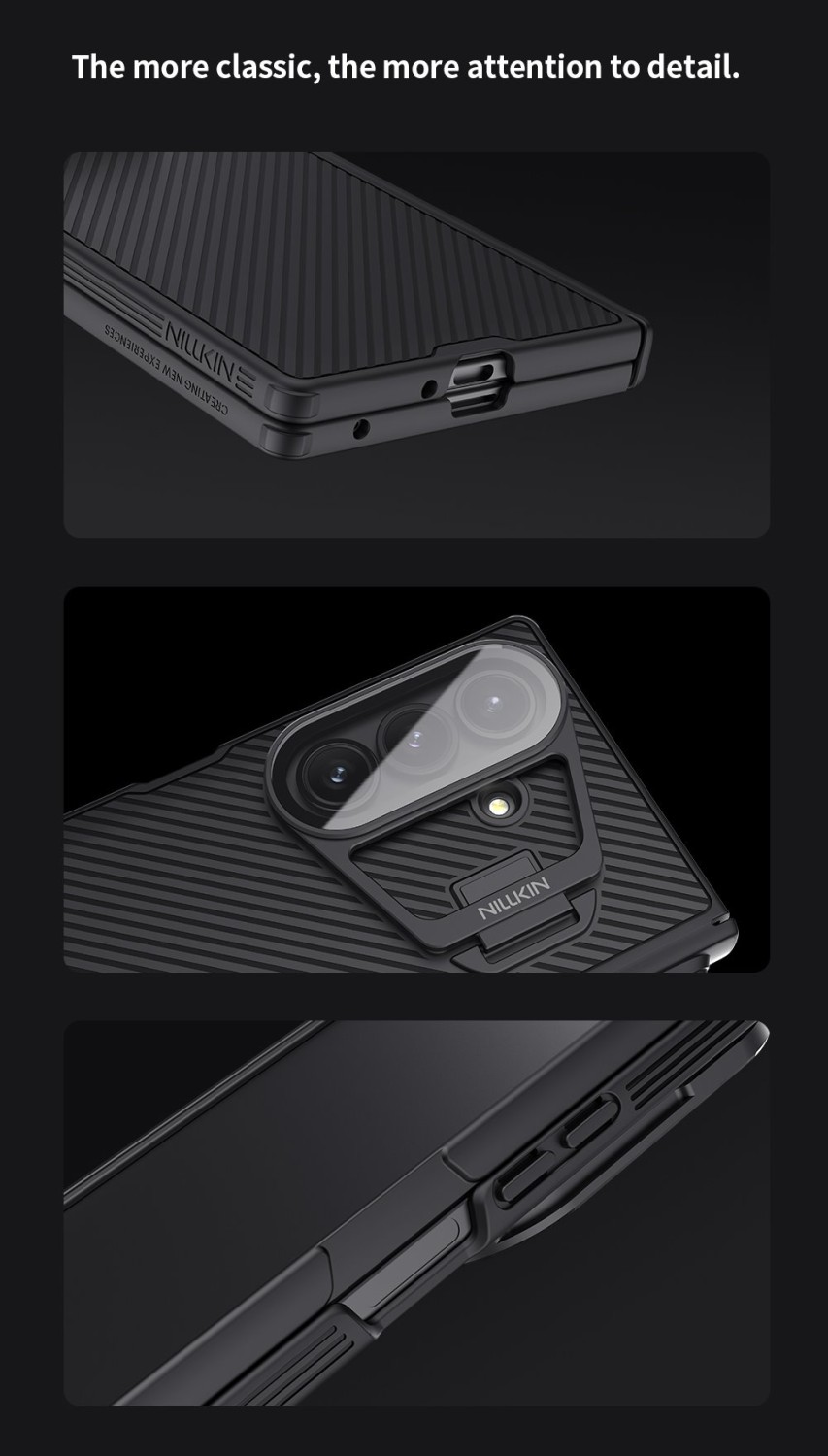 Nillkin CamShield Prop Pen Slot (Transparent Lens) Zadní Kryt pro Samsung Galaxy Z Fold 7 Black