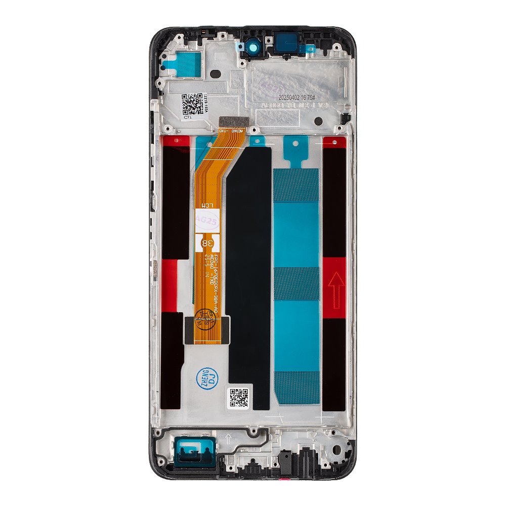 LCD display + dotyková doska + predný kryt pre Realme C71, black