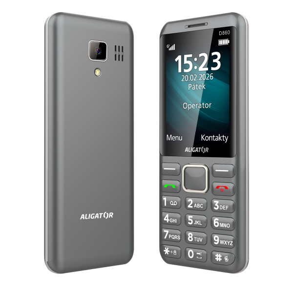 ALIGATOR D860 Dual SIM, titanový