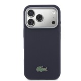 Lacoste PVC Petit Pique Semi Wrap MagSafe Kryt pro iPhone 17 Pro Max Navy
