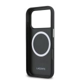 Lacoste PVC Petit Pique Semi Wrap MagSafe Kryt pro iPhone 17 Pro Navy