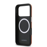 Lacoste PVC Petit Pique Semi Wrap MagSafe Kryt pro iPhone 17 Pro Orange