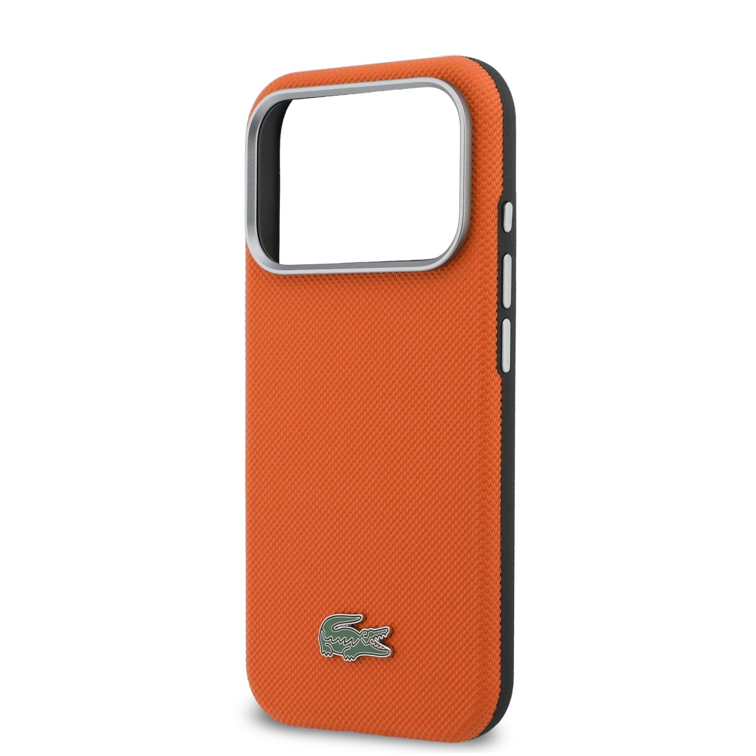 Lacoste PVC Petit Pique Semi Wrap MagSafe Kryt pro iPhone 17 Pro Orange