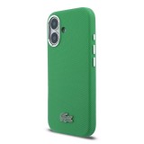 Lacoste PVC Iconic Petit Pique Metal Logo MagSafe Zadní Kryt pro iPhone 16 Estragon Green