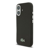 Lacoste PVC Iconic Petit Pique Metal Logo MagSafe Zadní Kryt pro iPhone 16 Black