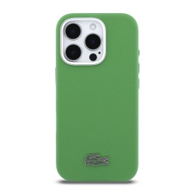 Zadný kryt Lacoste PVC Iconic Petit Pique Metal MagSafe pre Apple iPhone 16 Pro Max, estragón green