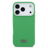 Lacoste PVC Iconic Petit Pique Metal Logo MagSafe Zadní Kryt pro iPhone 17 Pro Green
