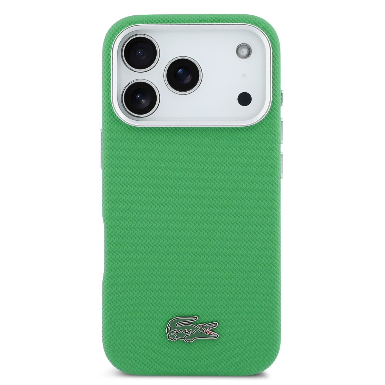 Lacoste PVC Iconic Petit Pique Metal Logo MagSafe Zadní Kryt pro iPhone 17 Pro Green