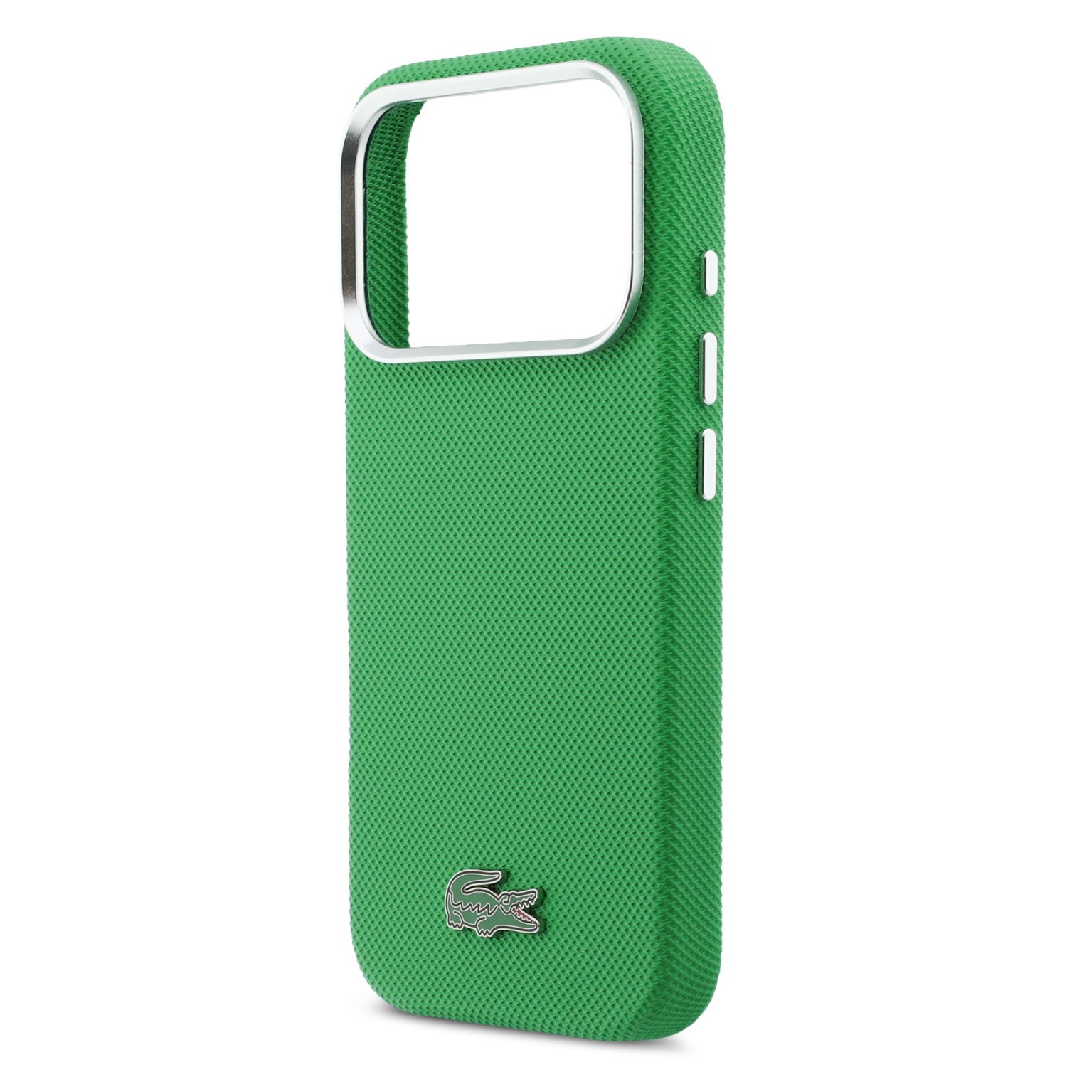 Lacoste PVC Iconic Petit Pique Metal Logo MagSafe Zadní Kryt pro iPhone 17 Pro Green